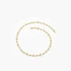 Gold-plated bracelet with slim bezel-set diamond design