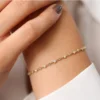 Sterling silver bracelet featuring 0.45 ct CZ stones