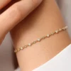 Elegant bracelet with 2.0 mm round premium CZ diamonds