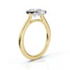 925 Sterling Silver Bezel Solitaire Diamond Engagement Ring - Image 3