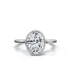 925 Sterling Silver Bezel Solitaire Diamond Engagement Ring - Image 6