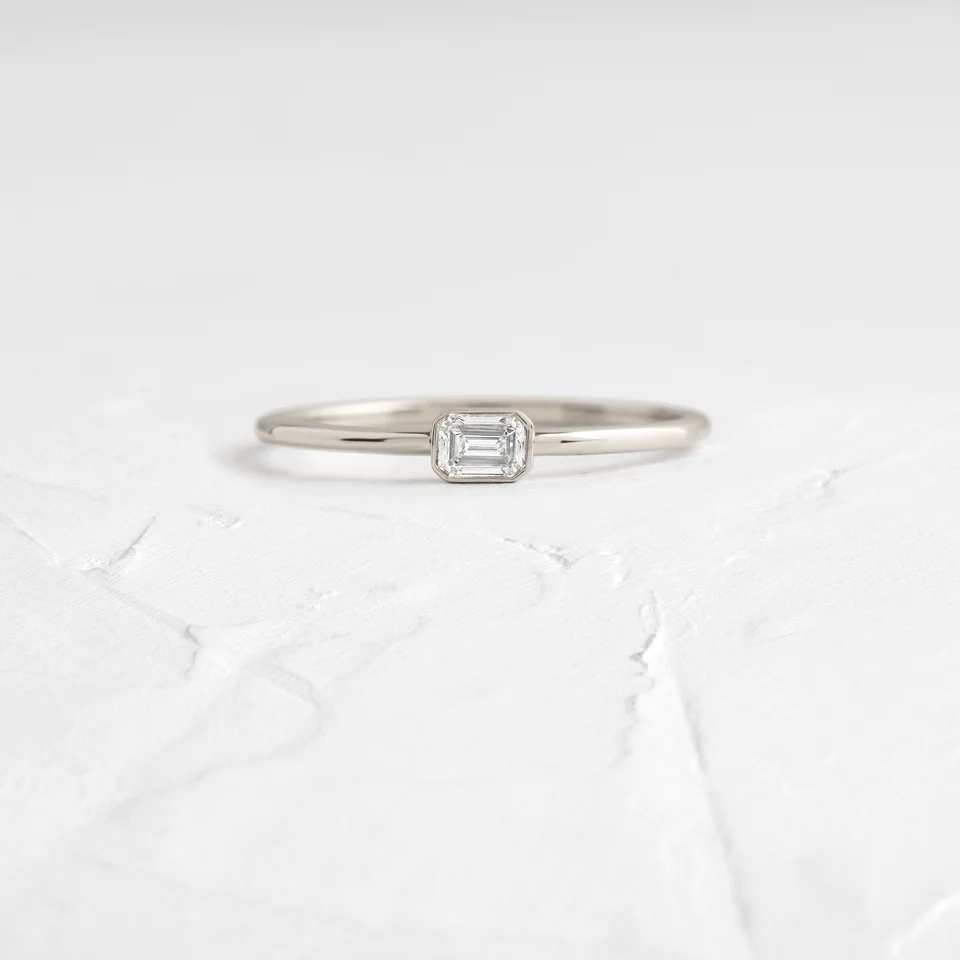 925 Sterling Silver Bezel Stacking Ring