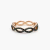 925 Sterling Silver ring with black stones and gold plating