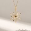 Starburst charm necklace with defined 20.15mm by 25.80mm pendant