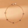 925 Sterling Silver Black Diamond Station Bracelet