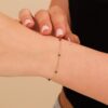 925 Sterling Silver Black Diamond Station Bracelet - Image 2