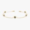 925 Sterling Silver Black Diamond Station Bracelet
