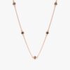 925 Sterling Silver Black Diamond Station Necklace - Image 4