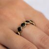 925 Sterling Silver Black Onyx Eternity Band - Image 2