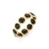 925 Sterling Silver Black Onyx Eternity Band - Image 3