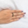 925 Sterling Silver Black Onyx Eternity Band - Image 4