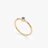 925 Sterling Silver Blue Diamond Bezel Ring - Image 3