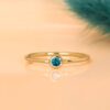 925 Sterling Silver Blue Diamond Bezel Ring - Image 4