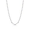 Sterling silver ball chain necklace with blue lapis beads