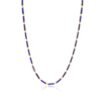 925 Sterling Silver Blue Lapis Necklace with double link rectangles