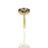 925 sterling silver ring featuring a floral stone arrangement