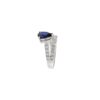 Ring with premium CZ diamond accents and blue centre stone