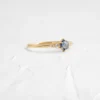 Blue sapphire ring finished with thick gold plating