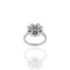 Floral diamond ring with vivid blue contrast