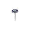 Elegant ring combining premium CZ diamond and sapphire stones