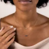 Bookend-inspired necklace in thick gold-plated 925 sterling silver