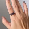 925 Sterling Silver Blue Sapphire Bow Ring