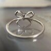 925 Sterling Silver Blue Sapphire Bow Ring - Image 6
