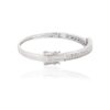 925 Sterling Silver Blue Sapphire & Diamond Cuff Bangle Bracelet - Image 5