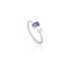 Sterling silver ring with thick gold plating and a slender profile