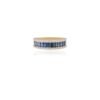 925 Sterling Silver stacking ring with blue sapphire and diamond accents
