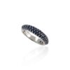 925 Sterling Silver Blue Sapphire Dome Style Band - Image 4