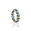 925 Sterling Silver Blue Sapphire Eternity Band - Image 4