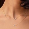 Gold-plated necklace with 23-inch length and refined pendant design