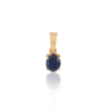 Sterling silver pendant with an oval blue sapphire stone