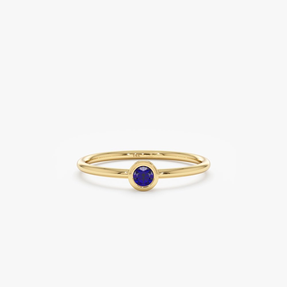 925 Sterling Silver Blue Sapphire Ring