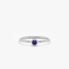 925 Sterling Silver Blue Sapphire Ring - Image 2