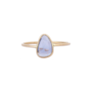 925 sterling silver ring with a simple solitaire blue sapphire design