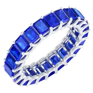 925 Sterling Silver Blue Sapphire Solitaire Ring