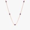 925 Sterling Silver Blue Sapphire Station Necklace - Image 4