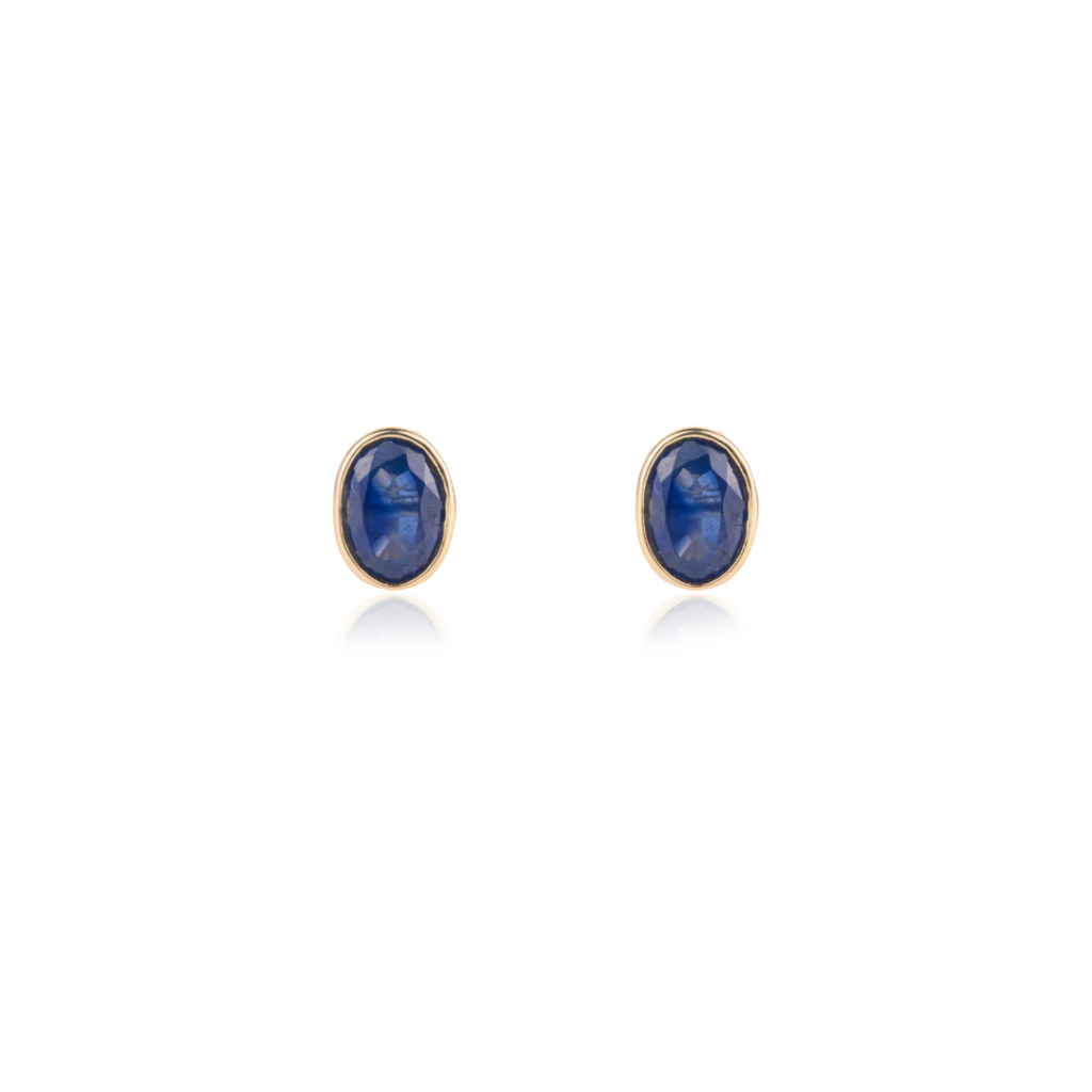 925 Sterling Silver Blue Sapphire Studs