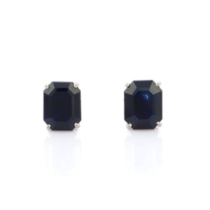 925 Sterling Silver Blue Sapphire Studs
