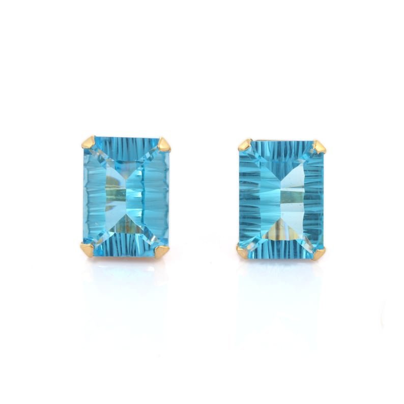 925 Sterling Silver Blue Topaz 925 Sterling Silver Studs