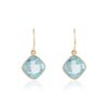 925 Sterling Silver Blue Topaz Dangle Earring