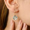925 Sterling Silver Blue Topaz Dangle Earring - Image 2