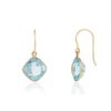 925 Sterling Silver Blue Topaz Dangle Earring - Image 5