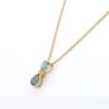 925 Sterling Silver Blue Topaz Drop Pendant Necklace - Image 2
