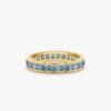 925 Sterling Silver Blue Topaz Eternity Ring