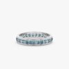 925 Sterling Silver Blue Topaz Eternity Ring - Image 3