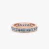 925 Sterling Silver Blue Topaz Eternity Ring - Image 4