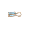 Blue topaz pendant featuring a clean octagon-cut 9 x 7 mm stone